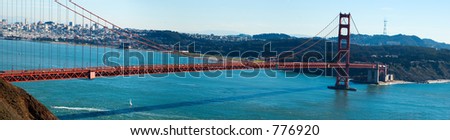 Golden Gate bridge panoramic view
