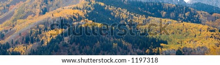 Utah mountains at fall panorama
