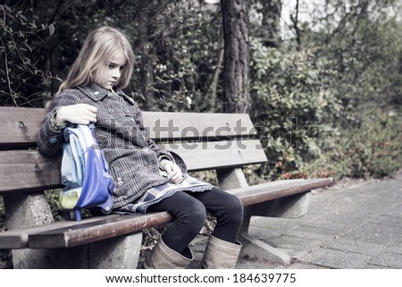 Sad girl after school, no friends