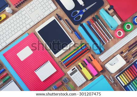 Education or school tablet mockup background