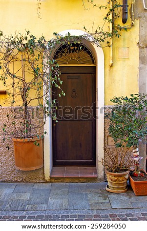 Front door of the old Italian house