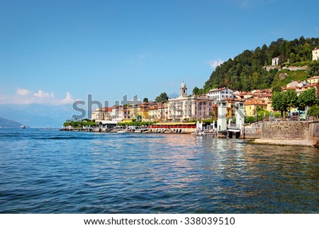 View of old Bellagio town at Como lake in summer, Italy.