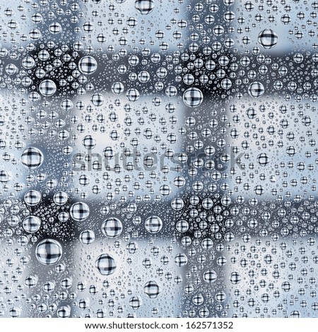 waterdrops on blue silver white line cross pattern refraktion gradient background