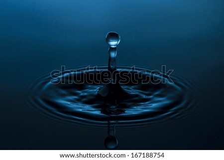 liquid art Water drop collision splash a Liquid Sculpture like in blue nature colors