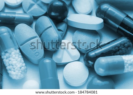 Tablets capsule pills heap pharmacy medicine medical therapy flu antibiotic