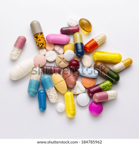 Tablets mix drugs pills capsules therapy doctor flu antibiotic pharmacy medicine medical