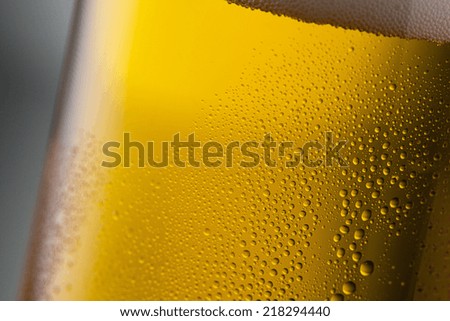 Cold german beer with dew