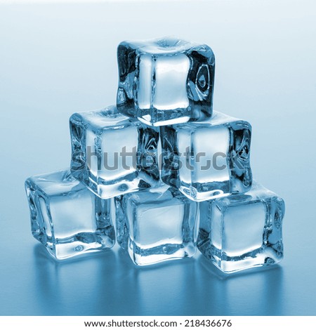 Ice cubes tower