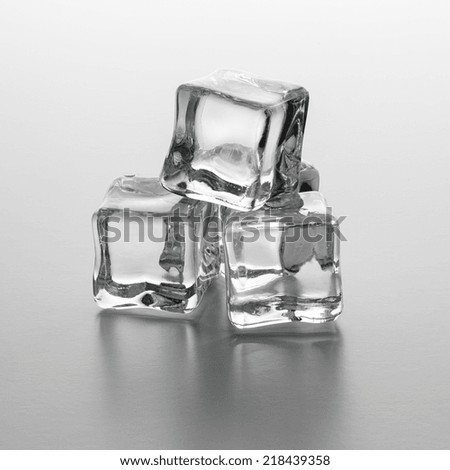 clear water ice cubes