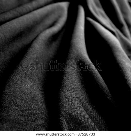 a wrinkled black silk cloth