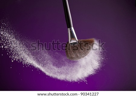 powderbrush on purple background