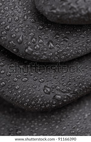 Black Stones with drops