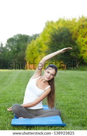woman yoga. Outdoor