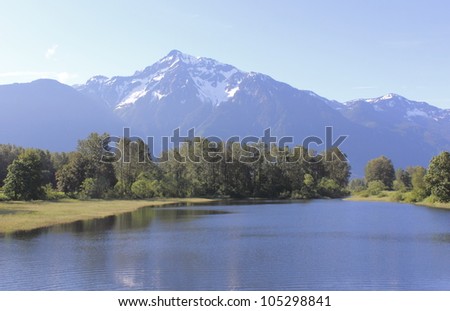 A mountain glacier lake in British Columbia\'s Rocky Mountains/Glacier Lake/A fresh, clean glacier lake