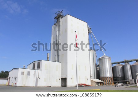 A factory where farm animal feed is produced/Animal Feed Factory/A factory where farm animal feed is produced.