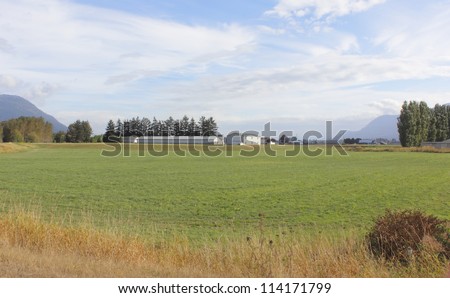 Acres of rich grazing land helps to describe Canada\'s vast agricultural landscape/Rural Canadian Farm Land/Acres of rich grazing land describes Canada\'s vast agricultural landscape