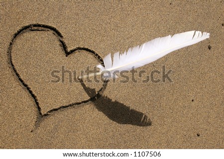 Heart and feather