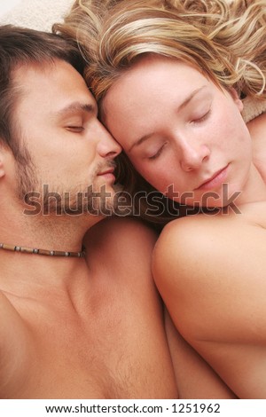 stock photo Couple in Bed