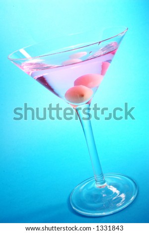 Martini with blue background