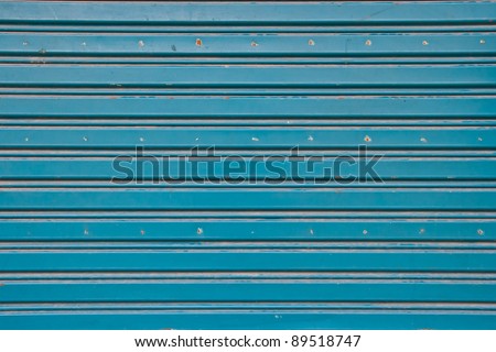 metal roller shutter from closed shop