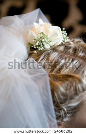 wedding hairstyle with rose
