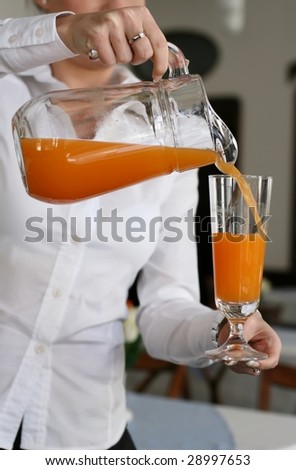 Pouring juice