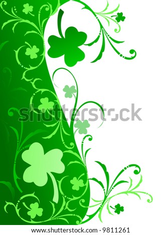 Shamrock Border Free. Fancy shamrock border in