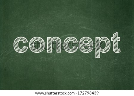 Advertising concept: text Concept on Green chalkboard background, 3d render