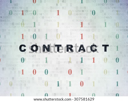Finance concept: Contract on Digital Paper background