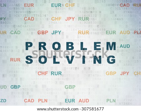 Finance concept: Problem Solving on Digital Paper background