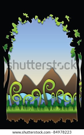 Forest Background Cartoon