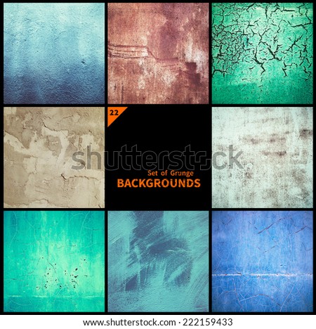 Collection of grunge textures and backgrounds collected in one file