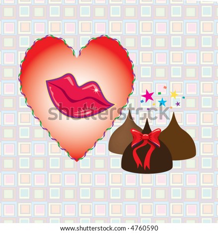 heart candy vector