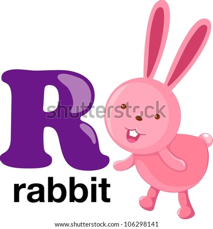 Animal Alphabet Letter - R Stock Vector Illustration 106298141 