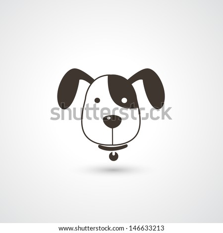Dog Head Icon Vector