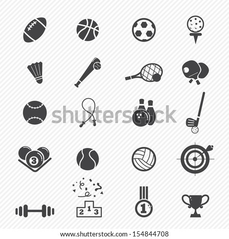 Sports Icons  isolated on white background