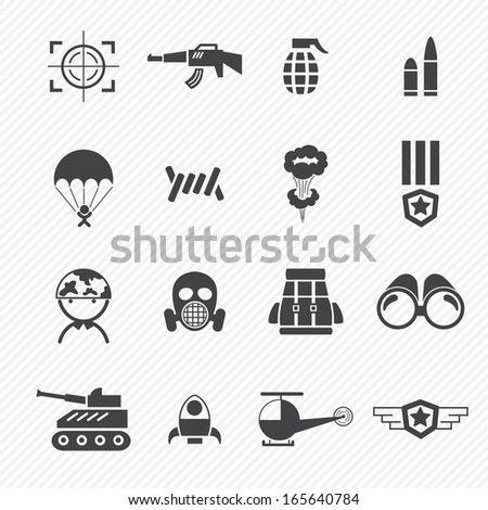 Military and war icons Military and war icons
