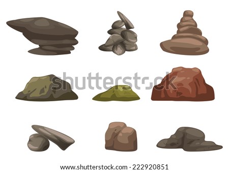 illustration stone set vector illustration stone set vector