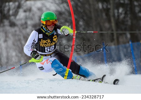ASPEN, CO - November 30: Alexandra Tilley at the Audi FIS Ski World Cup  Slalom race in Aspen, CO on November 30, 2014