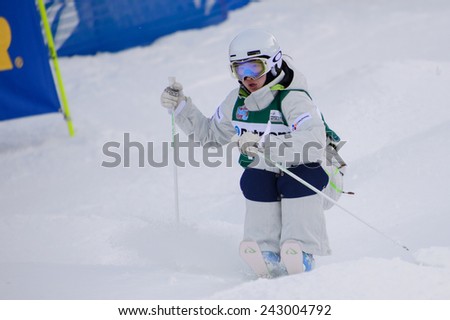 DEER VALLEY, UT - January 09: Jee-Won Seo at the FIS VISA FREESTYLE World Cup Moguls Women in Deer Valley, UT on January 09, 2015