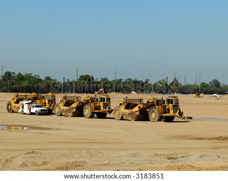 Equipment Parked at a Construction Site