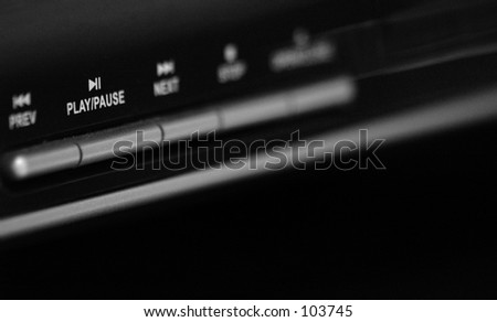 DVD player control panel
