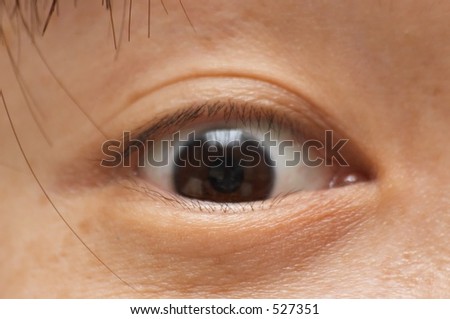 Eye of asian lady