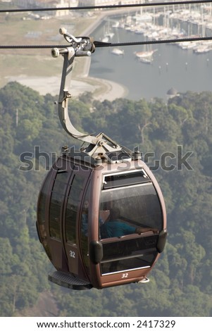 Cable Car in Langkawi, Malaysia, worldâ€™s longest free span for a single rope cable car at 950 metres