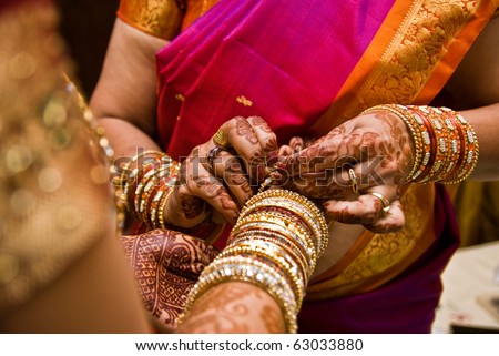 stock photo Hindu Indian wedding ceremony in a temple
