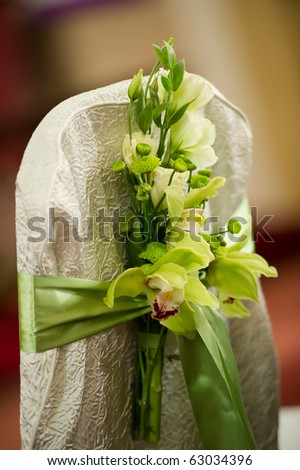 stock photo Flowers used in a church wedding