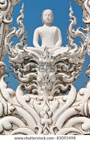 The white Buddha statue in Chiang Rai, THAILAND.