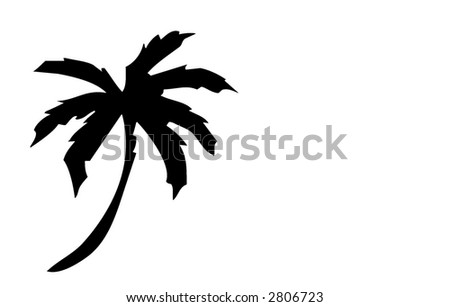 palm tree silhouette clip art. stock photo : Palm Tree