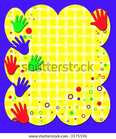 Children\'s hand prints background