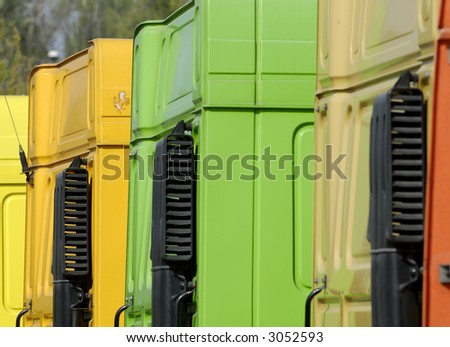Abstract: Colored Trucks Cabins